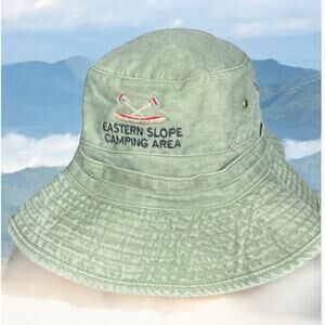 Eastern Slope Camp Area Bucket Hat Large Royal Resort Chin Strap New Hampshire